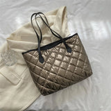 Winter Space Shoulder Bag Nylon Cotton Casual Tote Bags For Women