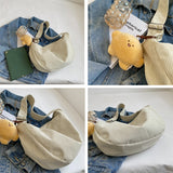 Winter Corduroy Crossbody Bag Large Capacity Hobo Handbag