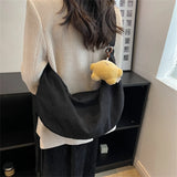 Winter Corduroy Crossbody Bag Large Capacity Hobo Handbag