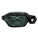 Winter Women Waist Bag Soft Down Cotton Fanny Pack Casual Waist Belt Bag