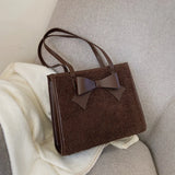 Winter Women's Plush Shoulder Bag High PU Leather Ladies Handbag