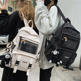 Waterproof Nylon Teenage Girls School Backpack