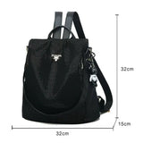Women Backpack Anti-theft Waterproof Sequins Travel Rucksack