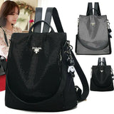 Women Backpack Anti-theft Waterproof Sequins Travel Rucksack