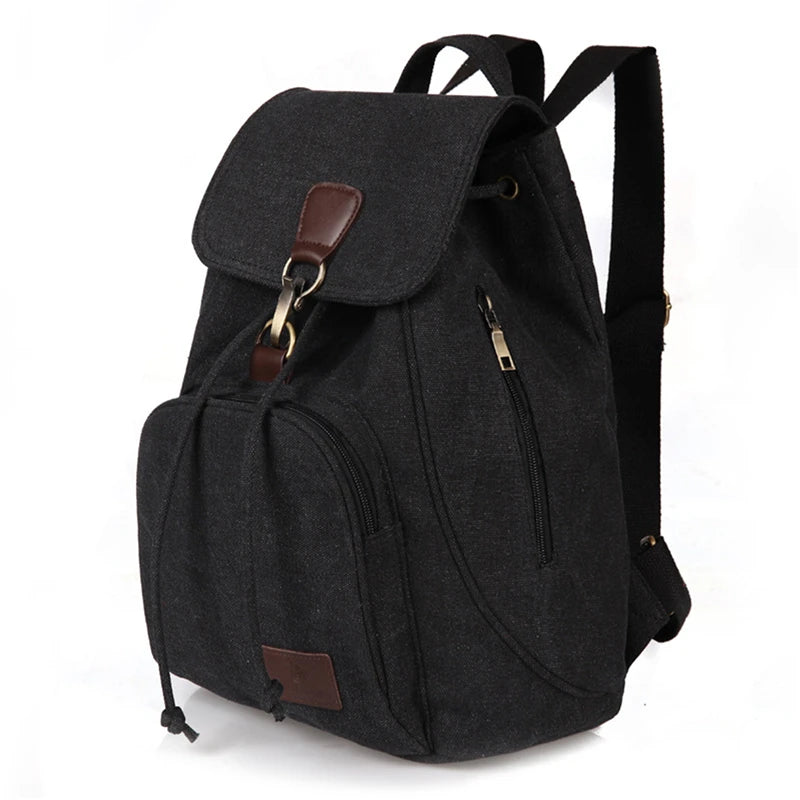 Canvas Laptop Travel Backpack - High School Student College Bag