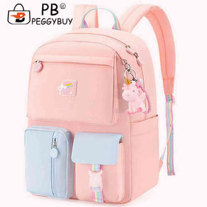 Women Backpack Contrast Travel Rucksack