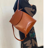 High Youth Leather Backpacks for Teenage Girls School Shoulder Bag