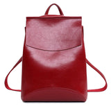 High Youth Leather Backpacks for Teenage Girls School Shoulder Bag