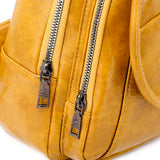 Women Leather Backpack High Shoulder Bag Girls School Travel Mochila