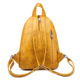 Women Leather Backpack High Shoulder Bag Girls School Travel Mochila
