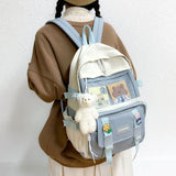 Mesh Female Student College Schoolbag Teenager Girls Laptop Backpacks