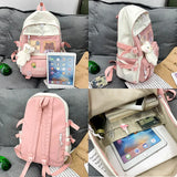 Mesh Female Student College Schoolbag Teenager Girls Laptop Backpacks