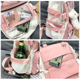 Mesh Female Student College Schoolbag Teenager Girls Laptop Backpacks