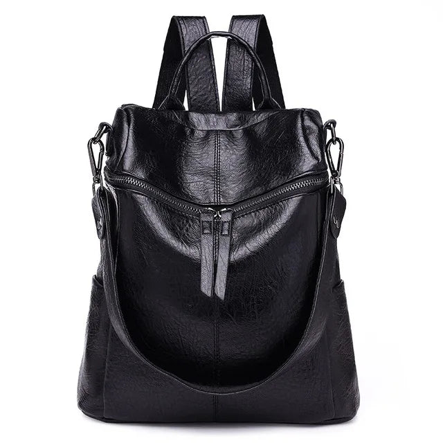 Women Backpack PU Leather Daypack Backpacks Female Casual Vintage Shoulder Bags