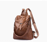 Women Backpack PU Leather Daypack Backpacks Female Casual Vintage Shoulder Bags