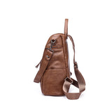 Women Backpack PU Leather Daypack Backpacks Female Casual Vintage Shoulder Bags