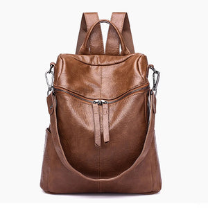 Women Backpack PU Leather Daypack Backpacks Female Casual Vintage Shoulder Bags