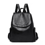 Soft Leather Women's Backpack Shoulder Bag Travel Multi-Purpose
