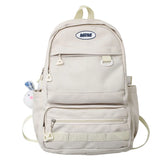 Large Capacity Women Backpack Multi-pocket Solid Teen School Book Bag