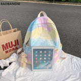 Tie Dye Women Backpack School Bag Teenage Girl Travel Bag