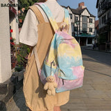 Tie Dye Women Backpack School Bag Teenage Girl Travel Bag