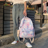 Tie Dye Women Backpack School Bag Teenage Girl Travel Bag