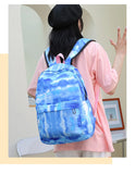 Waterproof Nylon School Backpack for Teen Girls with Lunch Box