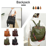 Women Leather Backpack School Bags Ladies Bagpack Large Capacity