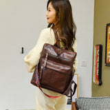 Women Backpacks High Leather Backpack School Bags Ladies Bagpack