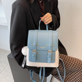 Women Backpacks High Leather Travel Backpack Small School Bags for Girls