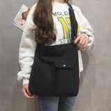 Canvas Tote Female Messenger Crossbody Bag High Shopper Shoulder