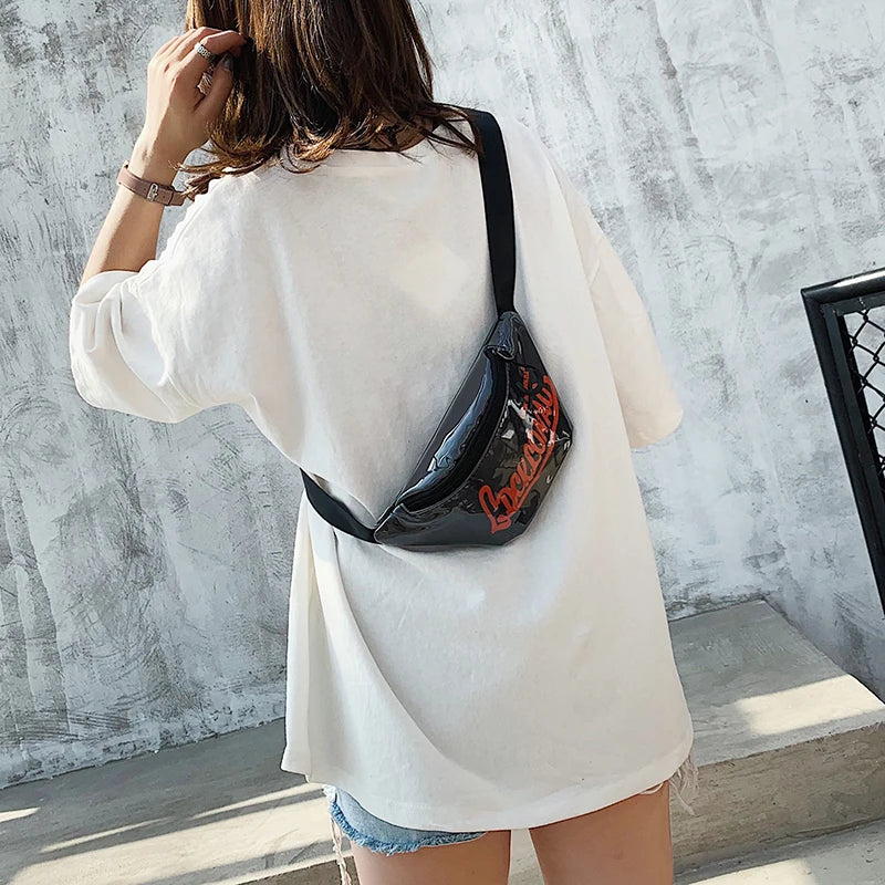 Women Jelly Messenger Bag Lady Shoulder Pack Belt Pouch Travel Hip Bum Purse