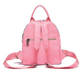 Women Leather Business Bag Travel Shoulder Backpack