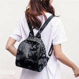 Women Leather Business Bag Travel Shoulder Backpack