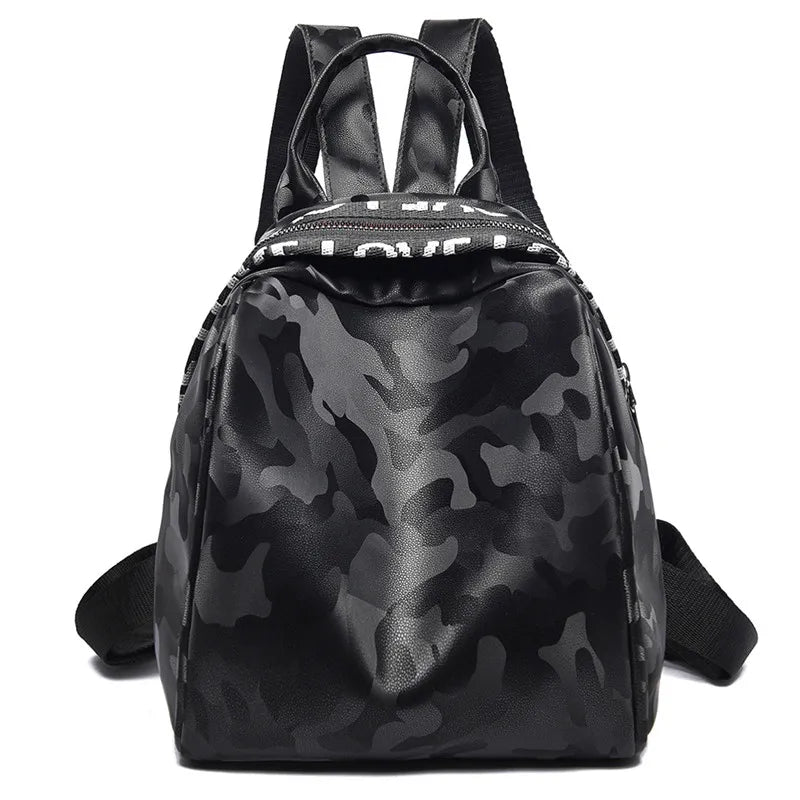 Women Leather Business Bag Travel Shoulder Backpack