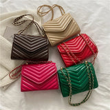 Women Small Square Bag Chain Messenger Clutch Side Purse