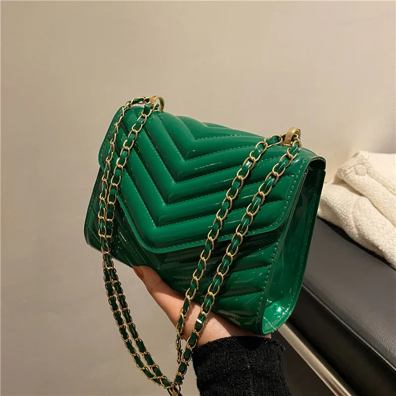 Women Small Square Bag Chain Messenger Clutch Side Purse