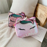 Women Messenger Crossbody Bag Sequins Shoulder Bag For Teenager