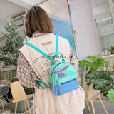 Women Leather Rucksack Travel Shoulder Bag School Backpack