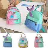 Women Leather Rucksack Travel Shoulder Bag School Backpack