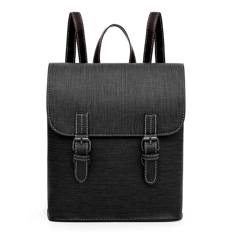 Women Leather Travel School Backpack Large Rucksack Laptop Satchel Bag