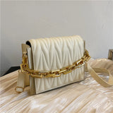 Small Square Crossbody Bag with Chain Strap