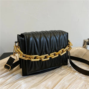 Small Square Crossbody Bag with Chain Strap