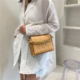 Small Square Crossbody Bag with Chain Strap