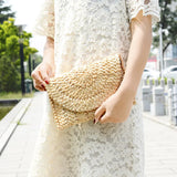 Women Straw Shoulder Tote Messenger Knit Satchel Bag Beach Bags