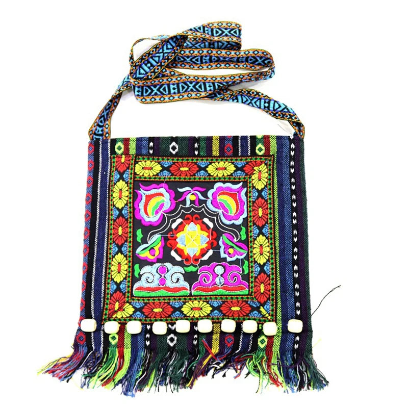 Bohemia Bags Vintage Ethnic Shoulder Bag Embroidery Tassel Tote Messenger