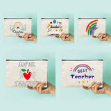 Canvas Cosmetic Bag Teacher Series Pattern Makeup Bag