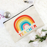 Canvas Cosmetic Bag Teacher Series Pattern Makeup Bag