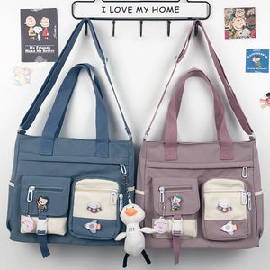 Women Canvas Handbags Messenger Bag Youth Ladies Tote Shoulder Bag