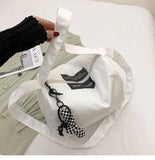 Women Canvas Messenger Bag Large Capacity Shoulder Bag Casual Zipper